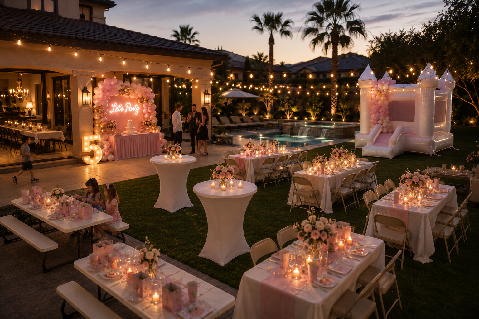 Family celebrating at an outdoor event